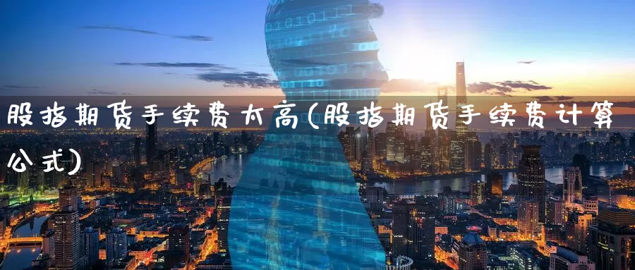 股指期货手续费太高(股指期货手续费计算公式)_https://www.aerae.cn_期货百科_第1张