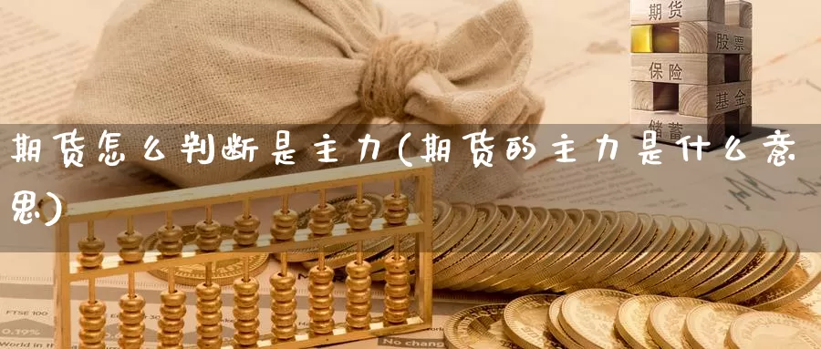 期货怎么判断是主力(期货的主力是什么意思)_https://www.aerae.cn_股指期货_第1张