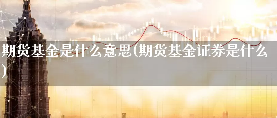 期货基金是什么意思(期货基金证券是什么)_https://www.aerae.cn_基金理财_第1张