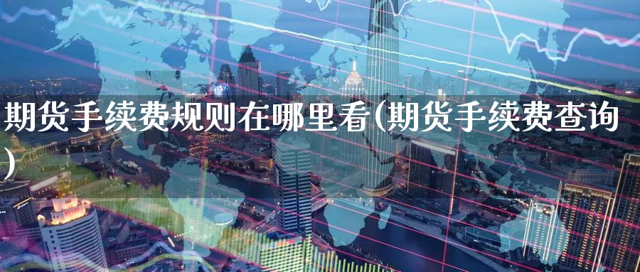 期货手续费规则在哪里看(期货手续费查询)_https://www.aerae.cn_股票投资_第1张